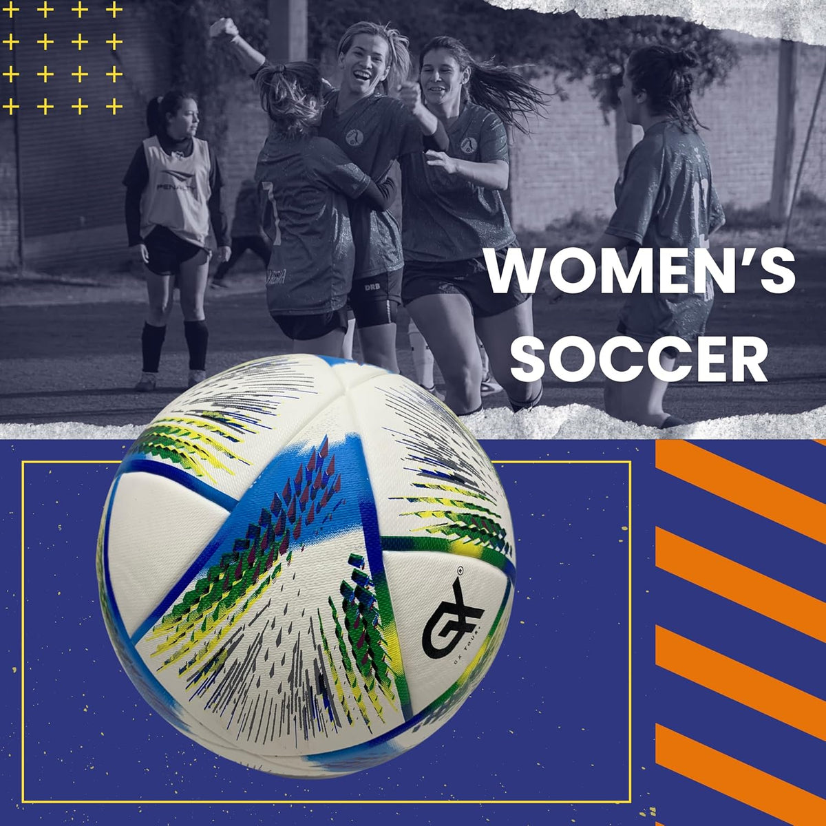 Thermo Bonded Polyurethane Soccer Ball Size 5 – Professional Grade PU Material, USA Quality Outdoor Sports, Premium Size 5 Soccer Ball for Training & Competitive Matches