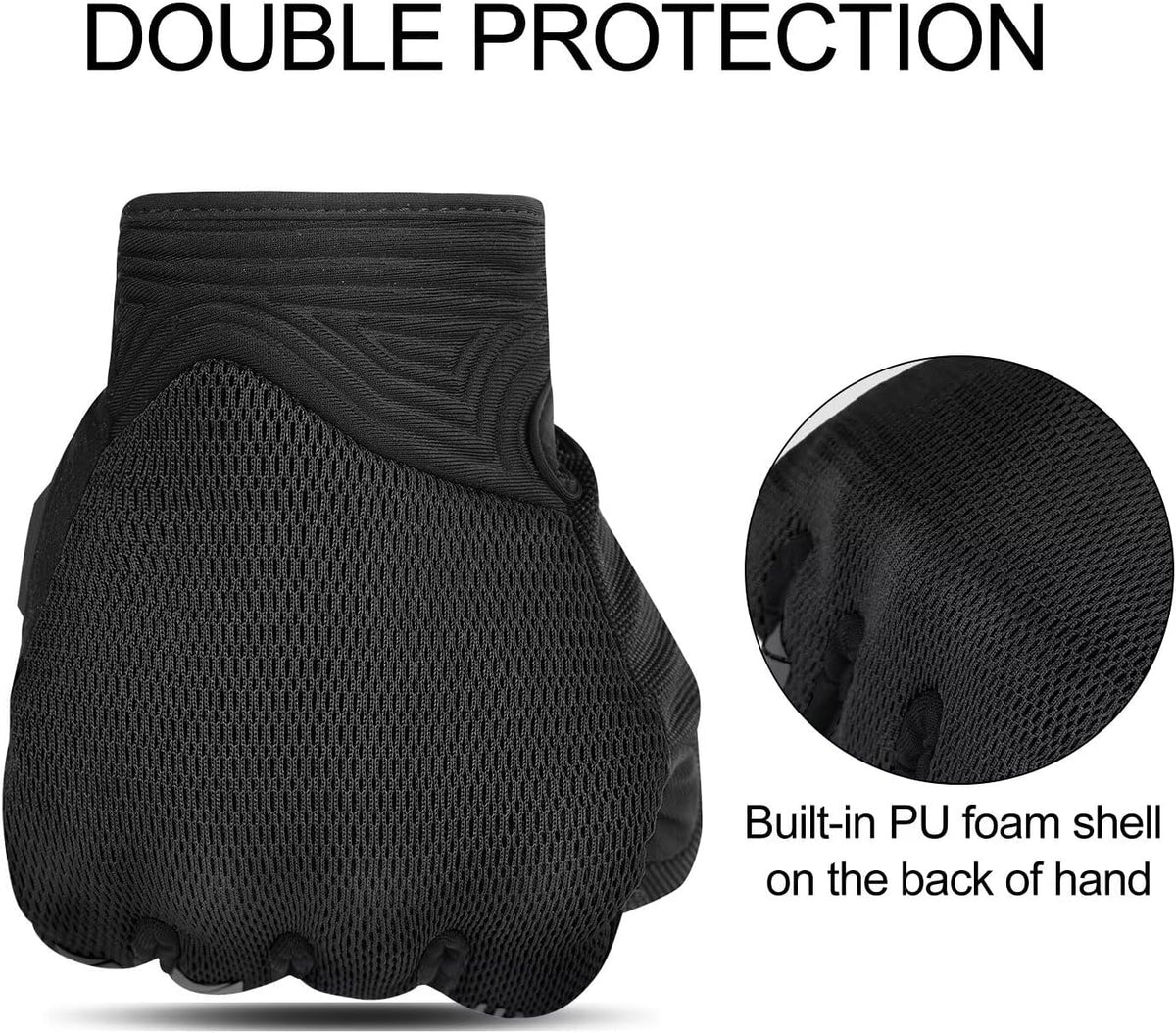 INBIKE Breathable Mesh Motorcycle Gloves for Men/Women, Shell Protection, Reflective, TPR Palm Sliders, Touchscreen Motorbike Gloves for ATV BMX MTB Riding