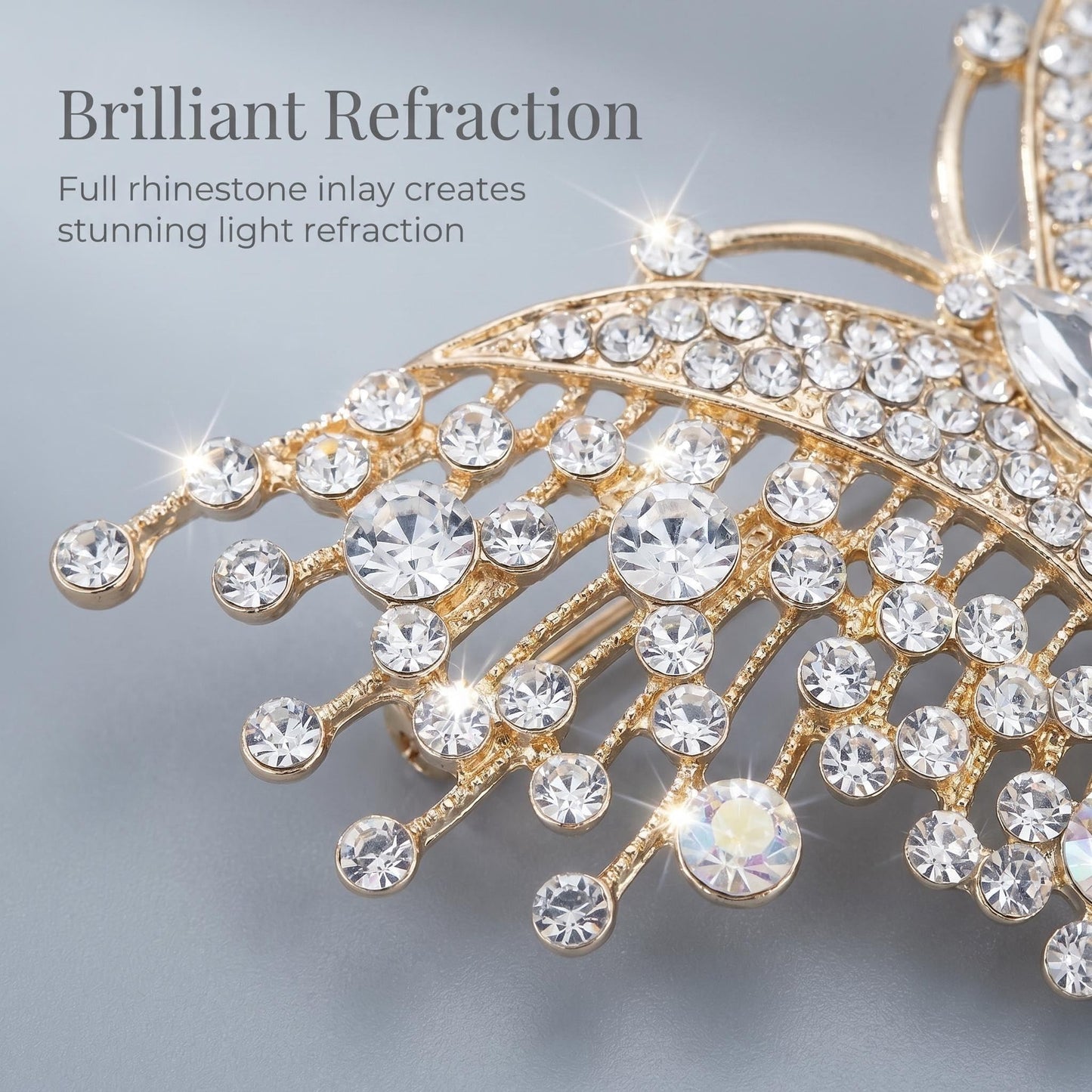 4Pcs Colorful Butterfly Brooch Pins for women, Fashion Women's enamel Crystal Rhinestone Butterfly Brooches Pin set for Clothes Dresses (2)