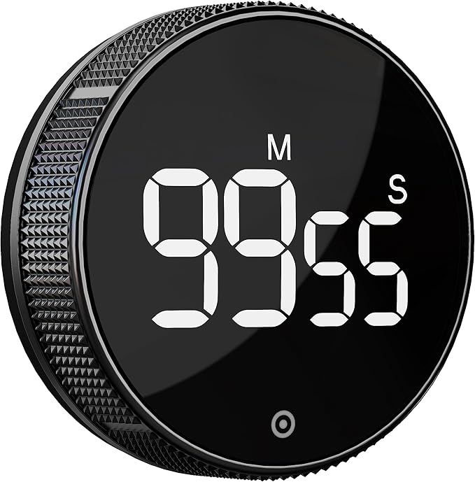 BlueSnail Kitchen Timer with LED Digital Display Smart Efficana for Home Classroom Gym Office, Volume and Brightness Adjustable Productivity Timer