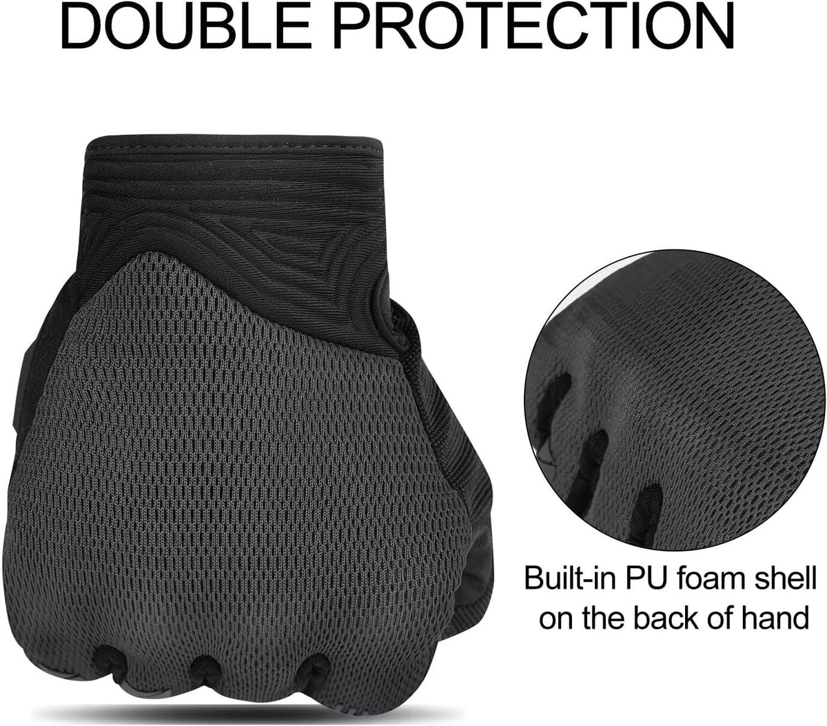 INBIKE Breathable Mesh Motorcycle Gloves for Men/Women, Shell Protection, Reflective, TPR Palm Sliders, Touchscreen Motorbike Gloves for ATV BMX MTB Riding