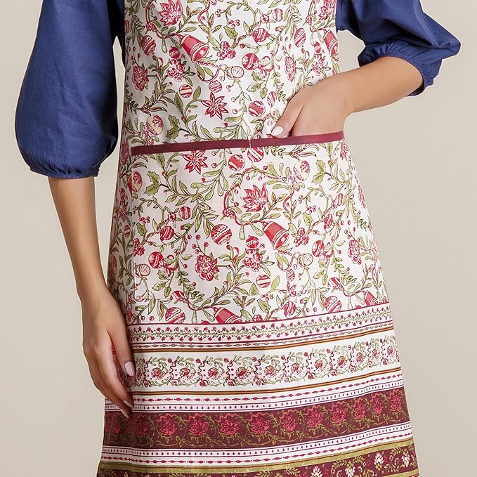Maison d' Hermine 100% Cotton Apron for women with Pocket Kitchen Chef Apron for Men Cooking Mothers Day Gifts