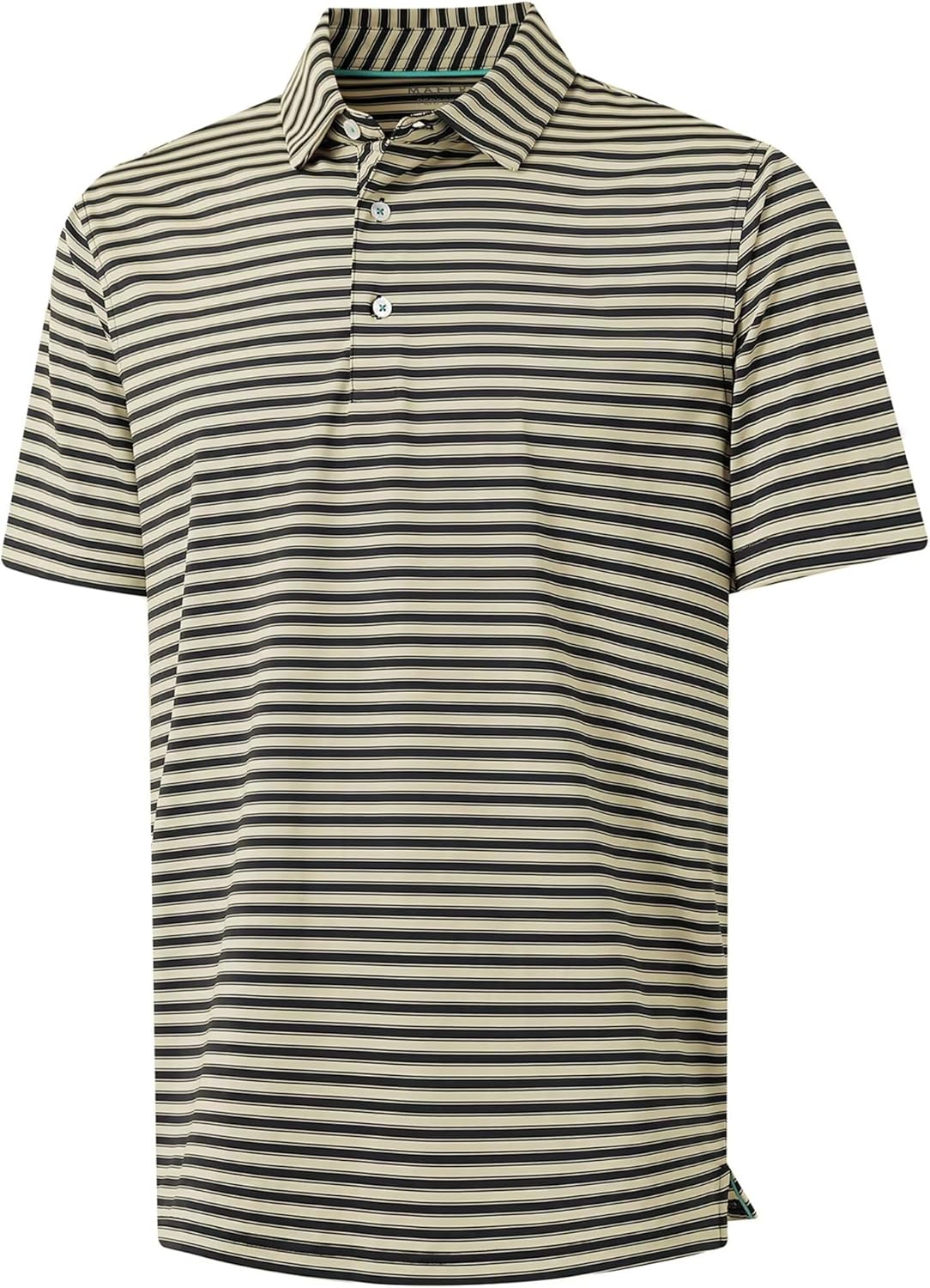 M MAELREG Golf Shirts for Men Short Sleeve Dry Fit Casual Striped Performance Moisture Wicking Collared Mens Polo Shirts