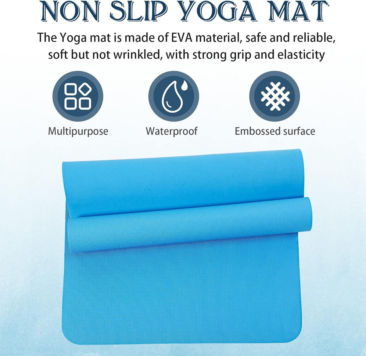 10 Pack Yoga Mats Bulk, 68'' x 24'' x 4mm Thick Yoga Mats for Kids and Adult Gym Mats Bundle Latex Free Exercise Mats with Non Slip Texture for Outdoor Yoga, Pilates or Workout
