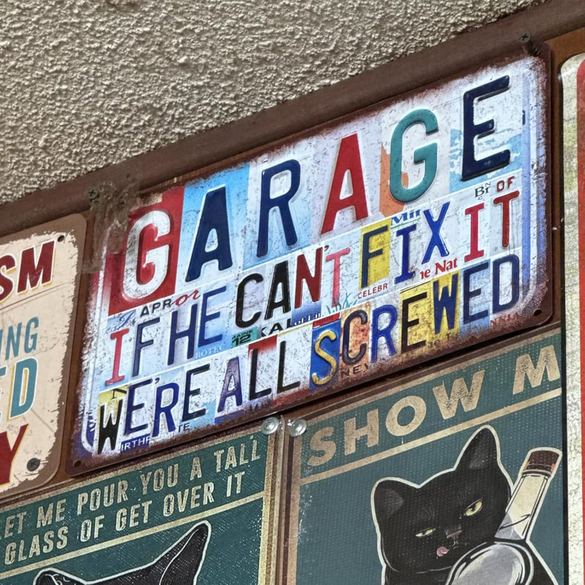 Vintage Workshop Wall Decor Metal Sign Tin Signs Poster - Workshop Open 24 7 Toy Fixed For Free
