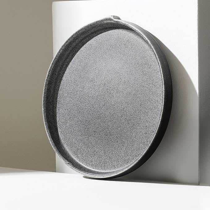 Stone Lain Bao 4-Piece Salad Plate Set Stoneware, Charcoal