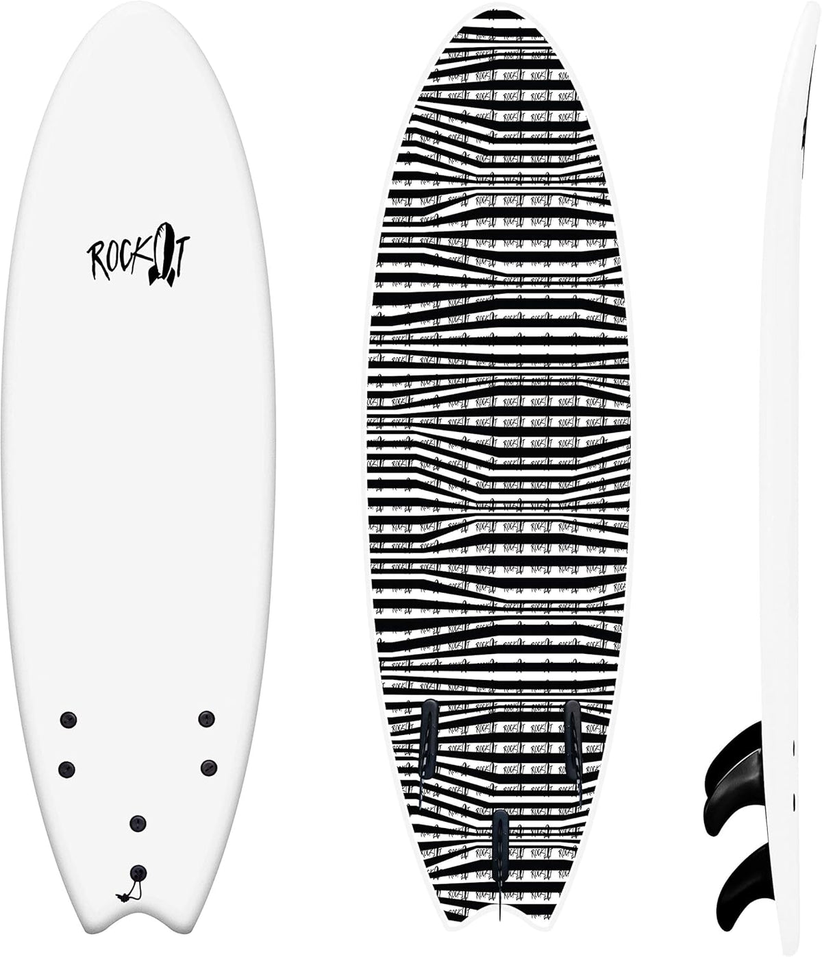 Rock-It 6' Albert Performance Fish Soft Top Surfboard Surf Board, Foam Surfboard, Kids Surfboard, Adult Surfboard, Tabla De Surf, Beginner Surfboard