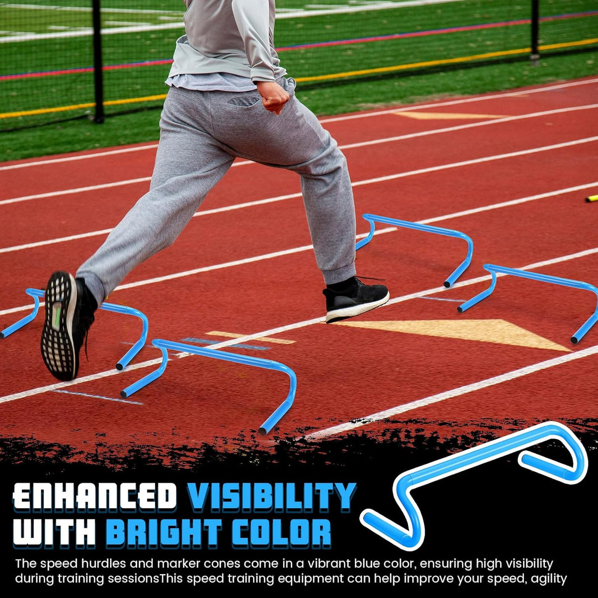 5 Pcs Speed Agility Training Hurdles Detachable Durable Equipment Plyometric and All Purpose Speed Training Hurdle Equipment for Athletes Soccer Basketball