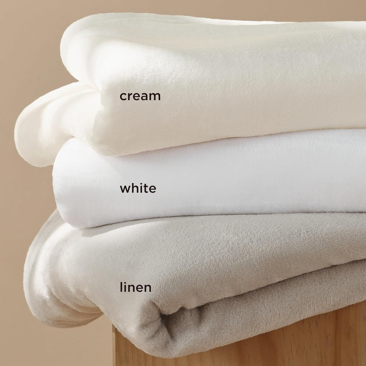 Bedsure Bedding Fleece Blanket for Girls and Boys - Soft Cozy Cute Small Throw Blankets for Travel, 43x55 Inches, Linen
