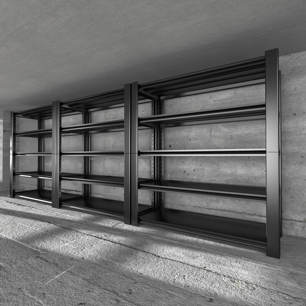 5-Tier Heavy Duty Garage Shelving Unit, 3000 LBS Capacity Metal Storage Rack 76" H x 60" W x 24" D, Adjustable Steel Shelves for Garage, Warehouse, Basement, Pantry, Workshop.3 Pack