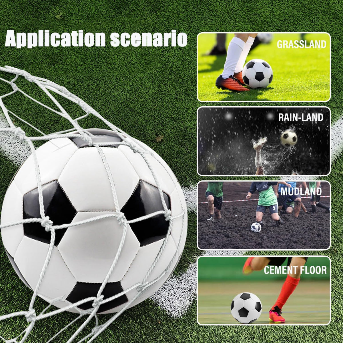6 Pcs Deflated Soccer Ball Bulk with Pump Size 5/4/3 Sport Soccer Ball Training Ball for Adult Soccer for Game Match Birthday Party Gift