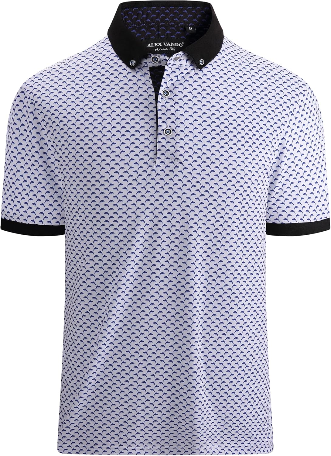 Alex Vando Mens Polo Shirts Short Sleeve Regular Fit Fashion Designed Shirt
