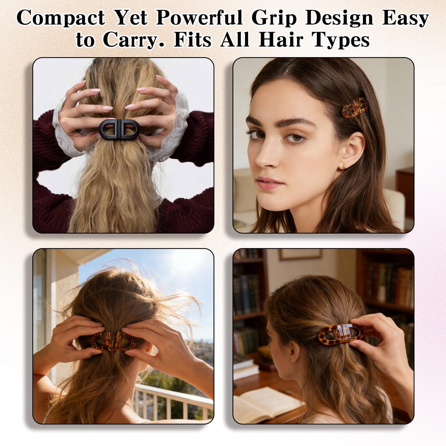 Magnetic Hair Clips, Strong Hold Magnetic Styling Clips, No Slip Everyday Hairstyles, Minimalist Hair Clip For All Has