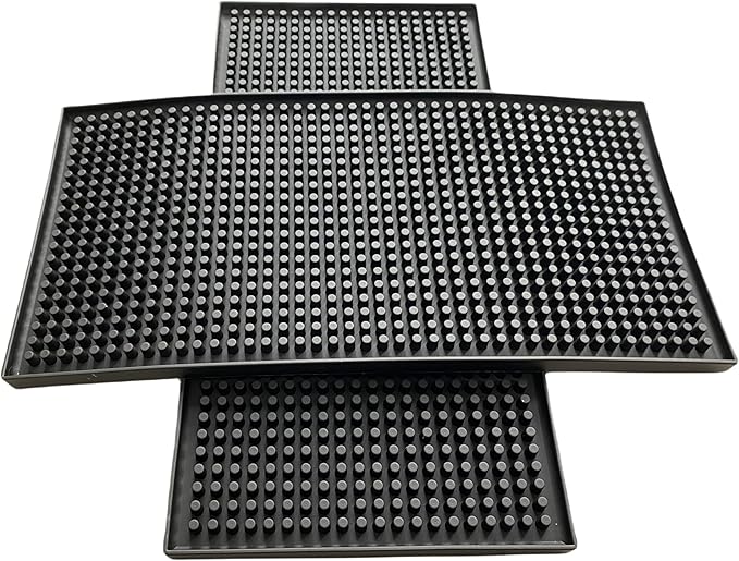 XieNie Bar Mat, 6" x 12" Black Small Coffee Mat for Home Bar Kitchen Countertop, Non-Slip Rubber Service Spill Mat for Cocktail Bartender Accessories, PVC Counter Top Cup Glasses Drying Mats, 1Pac