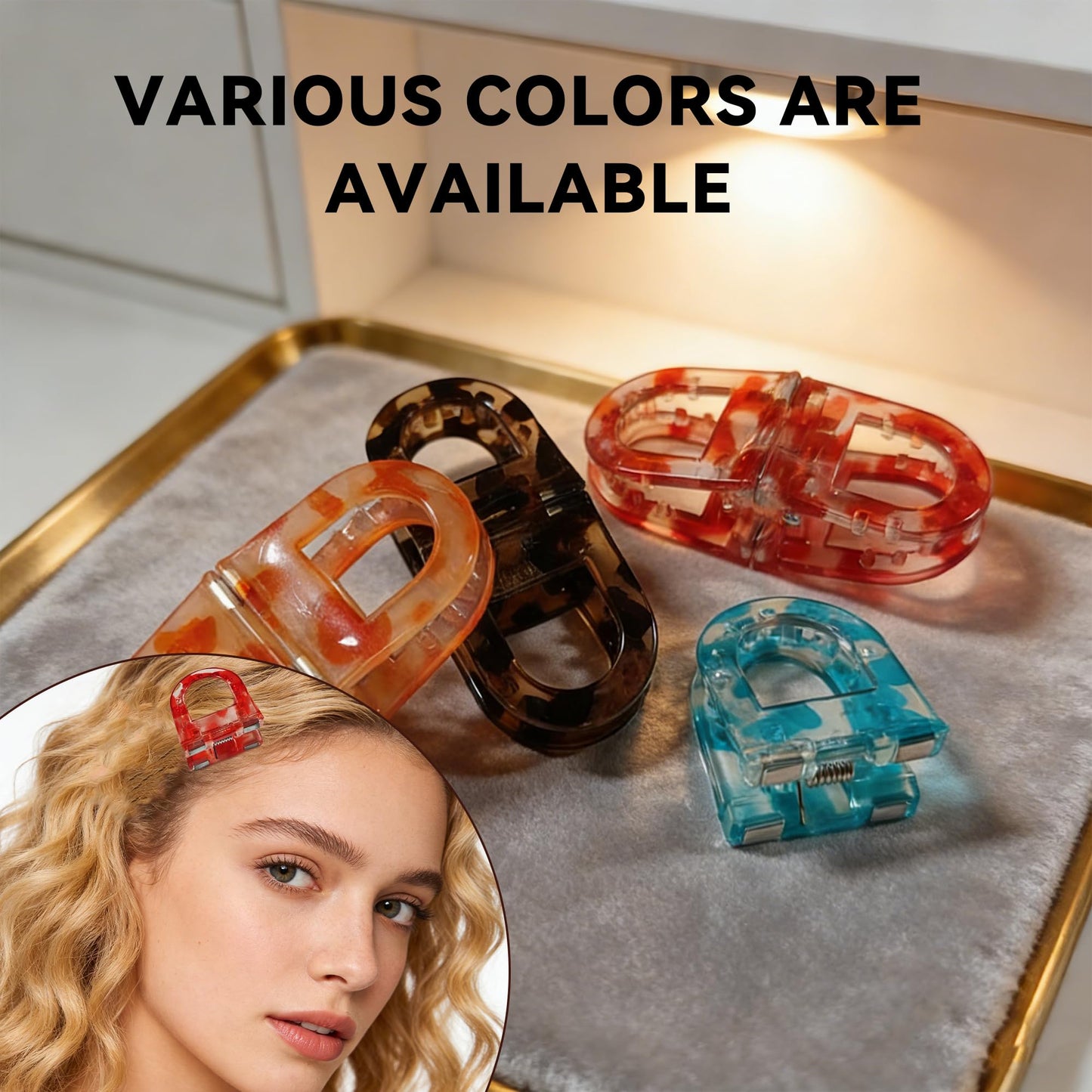 Upgrade Magnetic Hair Clips,Strong Hold Magnetic Styling Clips,Suitable for various hair types and everyday styling (D)