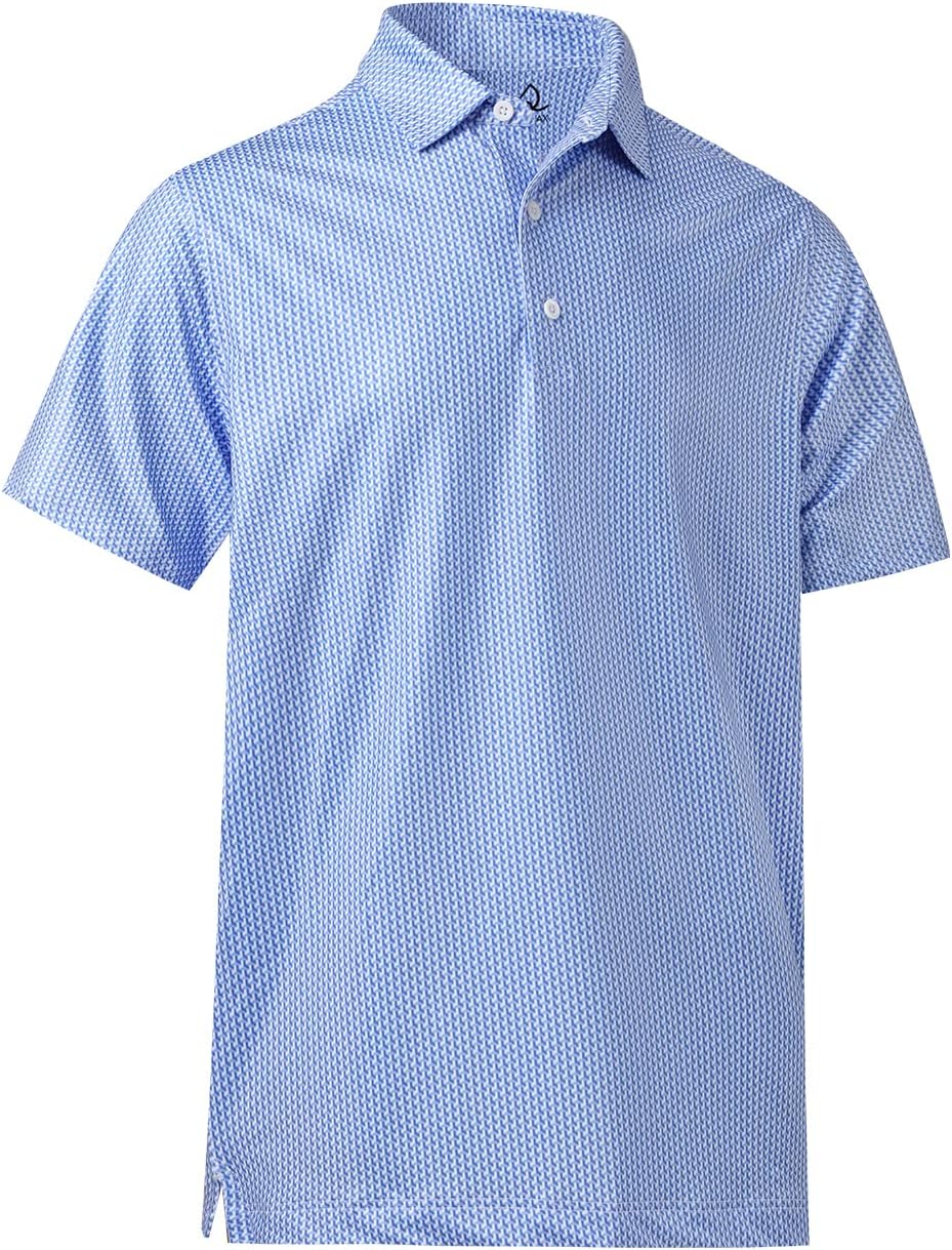 DEOLAX Mens Polo Shirts Fashion Print Mens Golf Shirt Dry Fit Mens Golf Polo Short Sleeve Quick Dry Funny Golf Shirt for Men