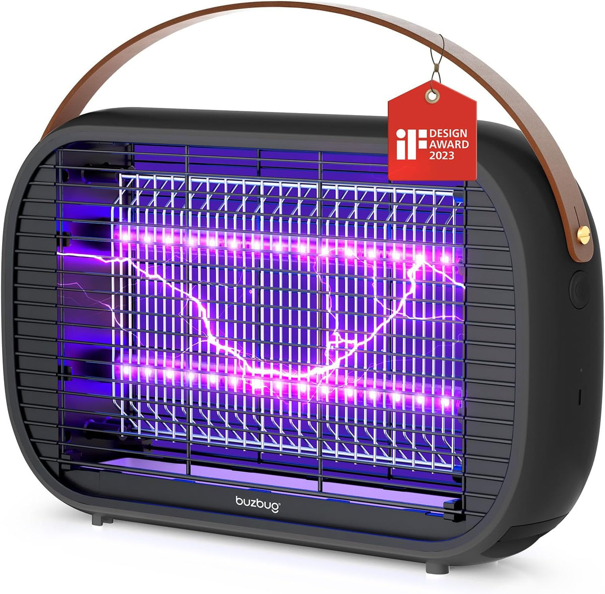 Buzbug LED Bug Zapper Outdoor Indoor, Durable 10 Years Lifespan Lamp, Rechargeable 5200mAh Battery, Portable Camping Mosquito Zapper, Fly Trap Mosquito Trap, Fly Killer Fly Zapper -MA015C(Black)