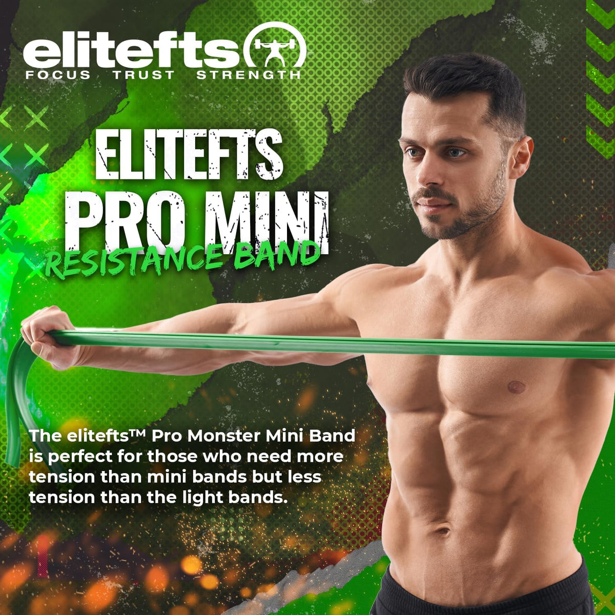 EliteFTS Pro Resistance Band - Boost Core Stability and Flexibility with This Portable, Joint-Friendly Tool