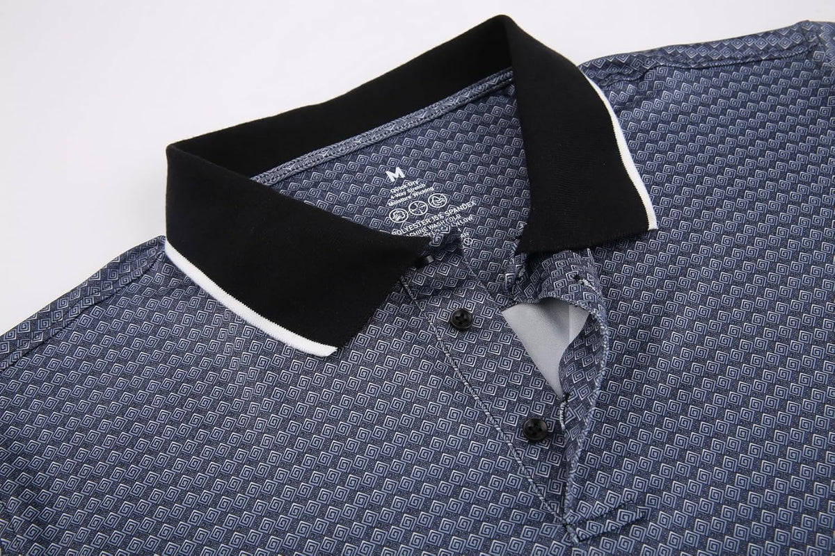 Alex Vando Mens Polo Shirts Short Sleeve Regular Fit Fashion Designed Shirt
