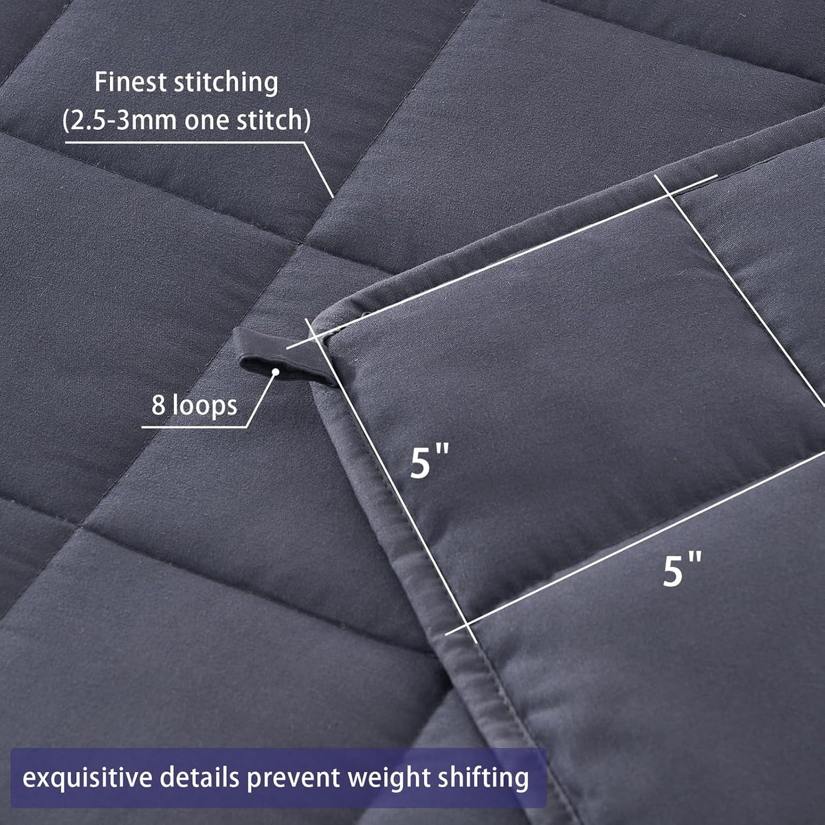 yescool Weighted Blanket for Adults (17 lbs, 60" x 80",Grey) Cooling Heavy Blanket for Sleeping Perfect for 160-180 lbs, Queen Size Breathable Blanket with Premium Glass Bead, Machine Washable