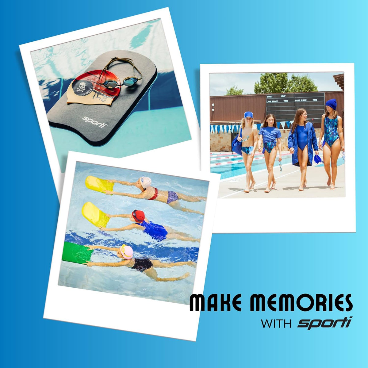 Sporti Kids Kickboard for Swim Training Lesson, Swimming Kickboard for Junior, Water Board for Kids, Swimming Training Aid