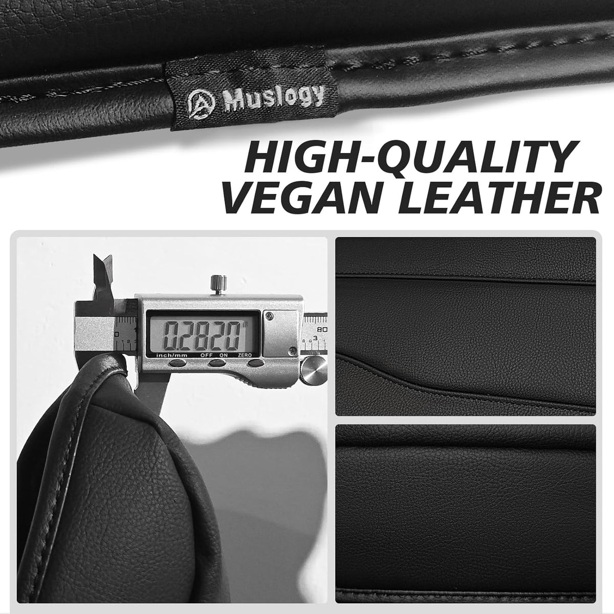 Muslogy Center Console Armrest Cover Compatible with 2025 2026 GMC Yukon/Yukon XL & Chevy Tahoe/Suburban Comfort Armrest Pad Arm Rest Cushion Vegan Leather Protector Regular Thick