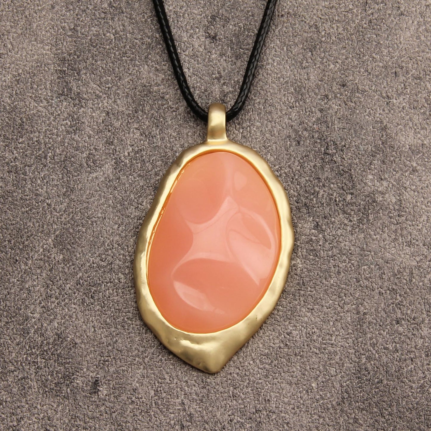 joymiao Leather Choker Necklaces for Women Long Necklaces Trendy Natural Stone Necklace Bohemian Pendant Boho Style Jewelry
