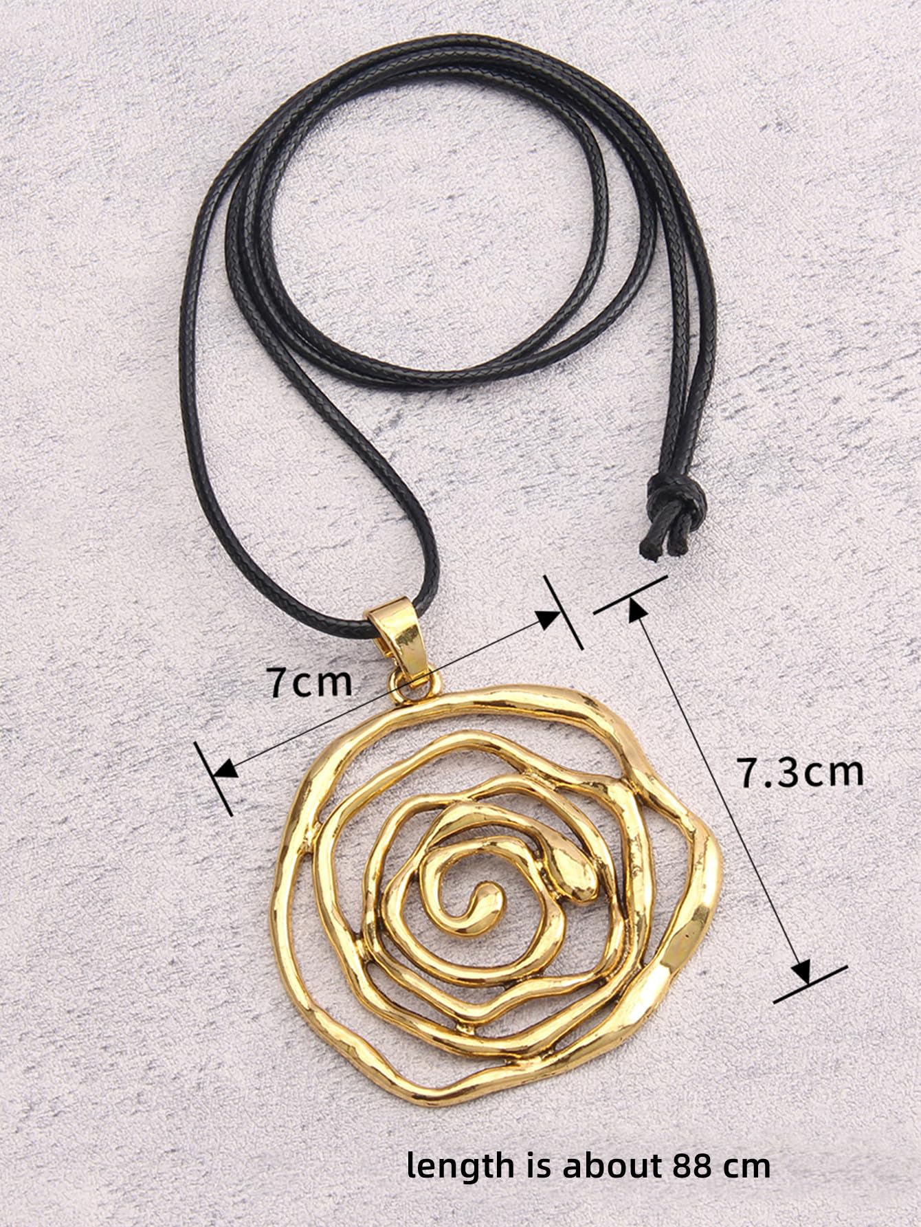 joymiao Boho Necklaces for Women Gold String Necklace With Pendant Layered Leather Rope Necklace Vintage Sweater NecklaceS for Women Wife Gifts