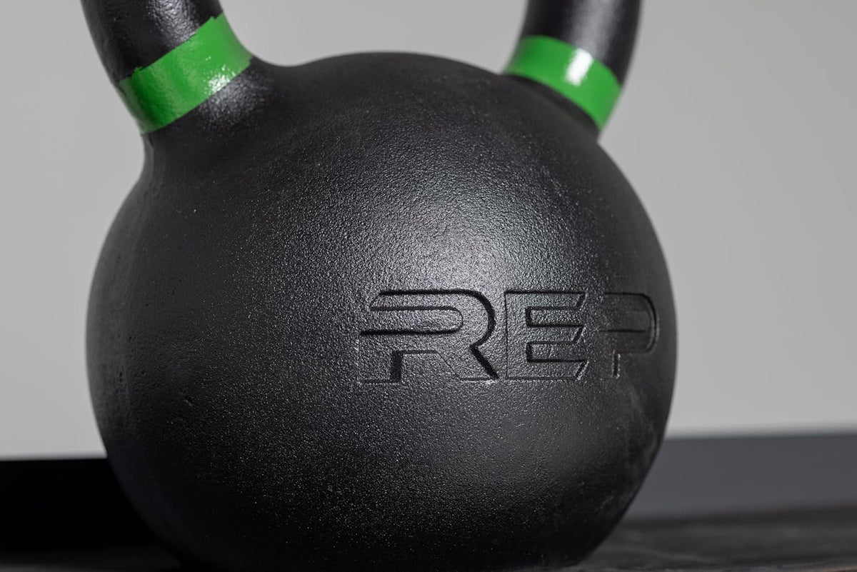 REP Fitness Single Kettlebells 5lb to 50lb Range, Cast Iron, Strength Training, Adjustable Weight, Power Workout Equipment, Home Gym, Free Weights, Dumbbell Alternative, Exercise, Men, Women
