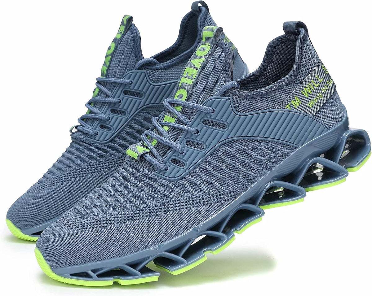 Vooncosir Men's Fashion Sneakers Breathable Mesh Running Shoes Blade Non Slip Soft Sole Casual Athletic Walking Shoes