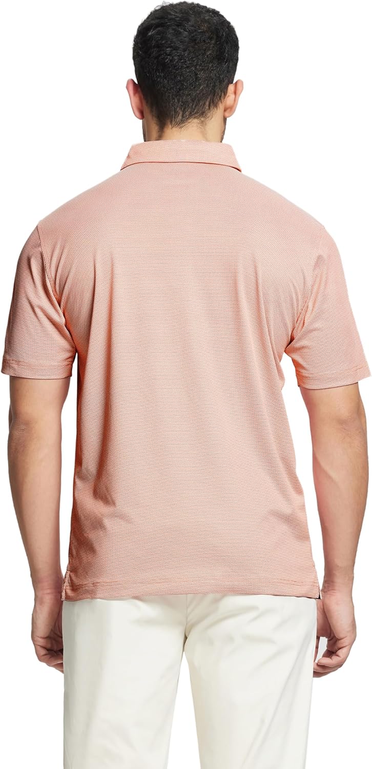 M MAELREG Golf Shirts for Men Dry fit Sports Jacquard Lightweight Performance Texture Short Sleeve Collared Polo Shirts