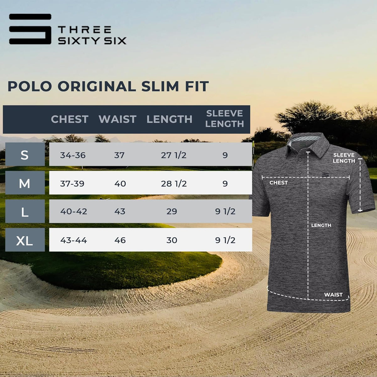 Three Sixty Six Golf Shirts for Men - Dry Fit Short-Sleeve Polo, Athletic Casual Collared T-Shirt