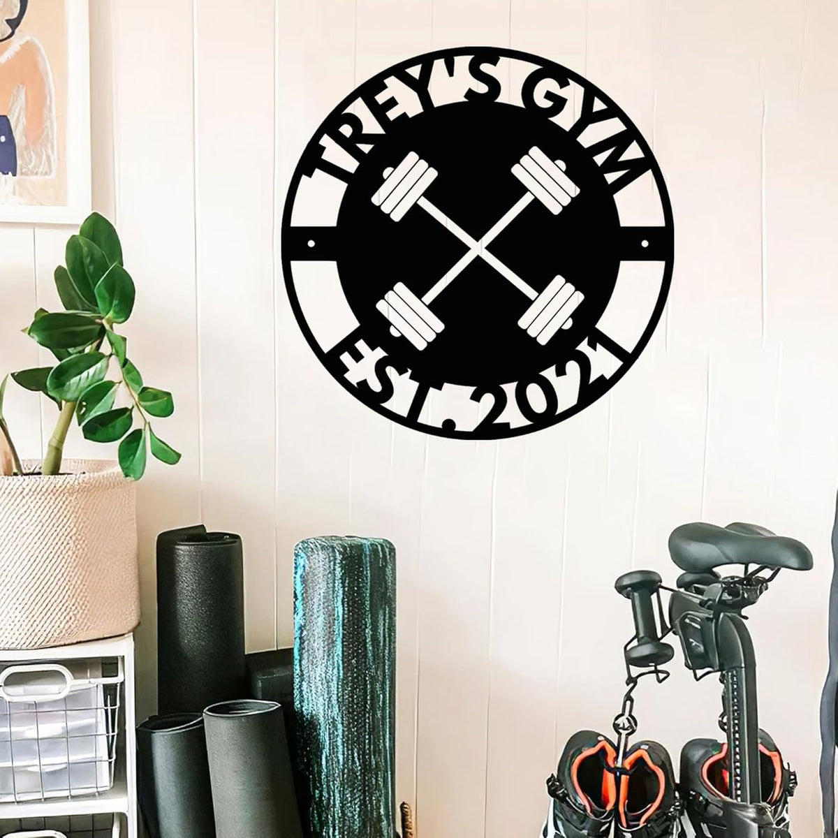Luxury Personalized Gym Metal Sign, Custom Home Gym Decorations, Gifts for Fitness Lovers, Workout Room Decor, Gym Signs, Christmas Gifts 7