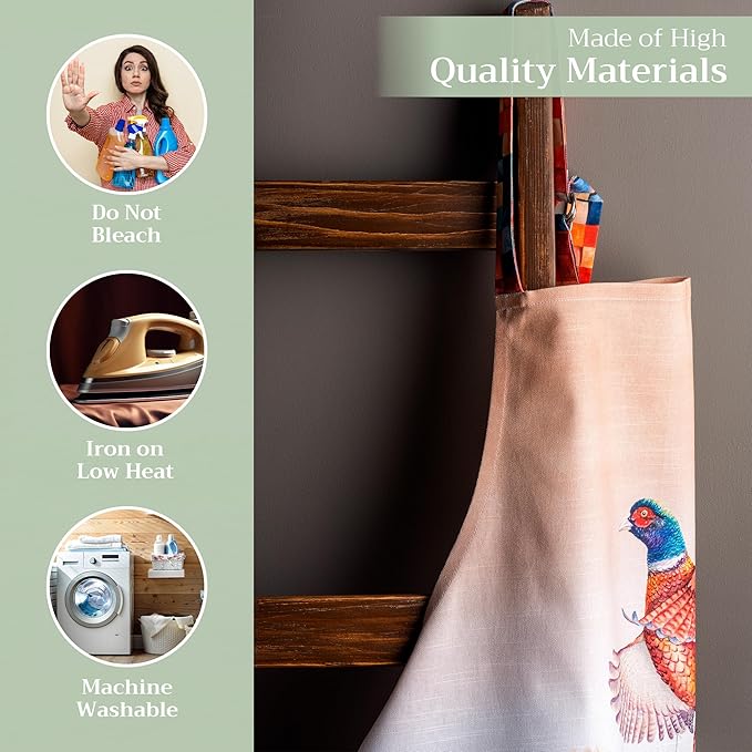 Maison d' Hermine 100% Cotton Apron for women with Pocket Kitchen Chef Apron for Men Cooking Mothers Day Gifts