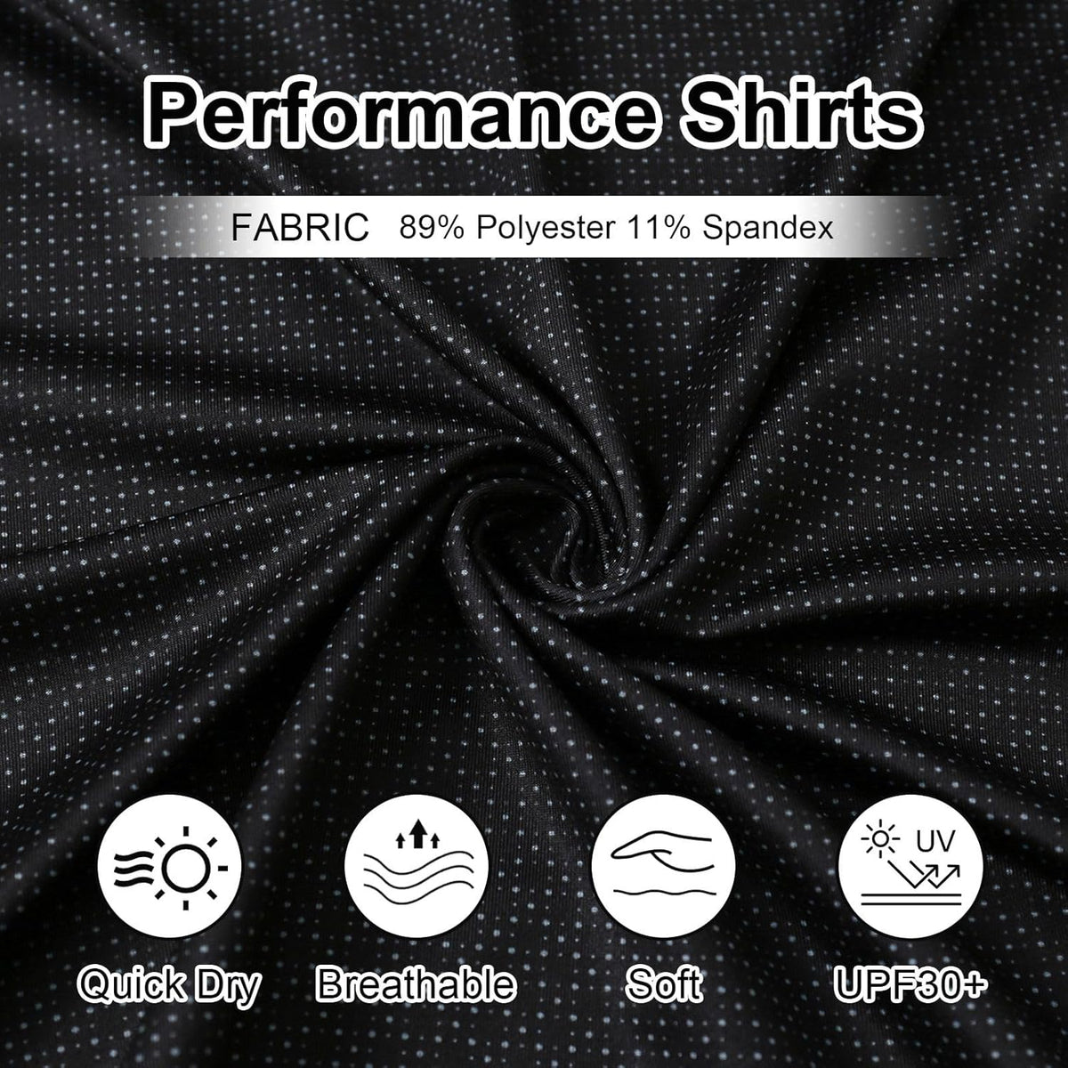Golf Shirts for Men - Moisture Wicking Short Sleeve Performance Sport Casual Striped Collared Mens Polo Shirt