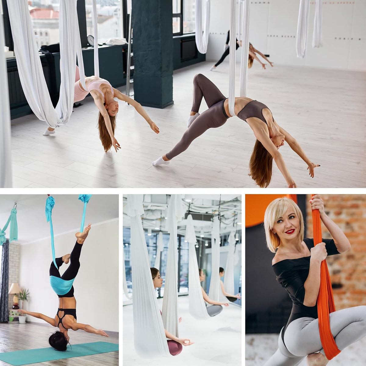 5.5 Yards Aerial Silk Swing Outdoor Hammock Aerial Yoga Swing For Adults,Aerial Yoga Hammocks for outside