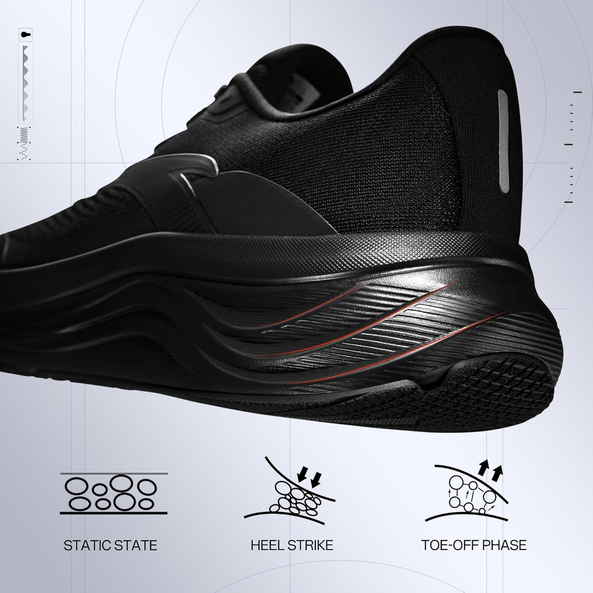 Men’s PG7 Running Shoes Cushioning Comfortable Breathable Athletic Workout Gym Cross Trainer Sports Sneakers