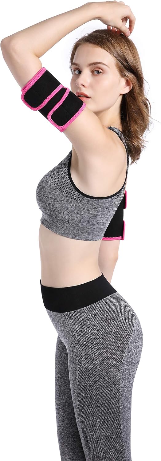 Bakerdani Hot Sweat Neoprene Compression Arm Sauna Sleeves Slimmer Bands Wraps Arm Trimmers for Men & Women (a Pair)