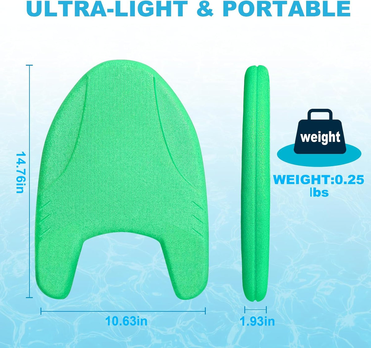 EPP Swimming Kickboard, Training Board, with Ultra-Lightweight and Great Buoyancy for Swimming Lessons, Lap Swimming, Water Aerobics