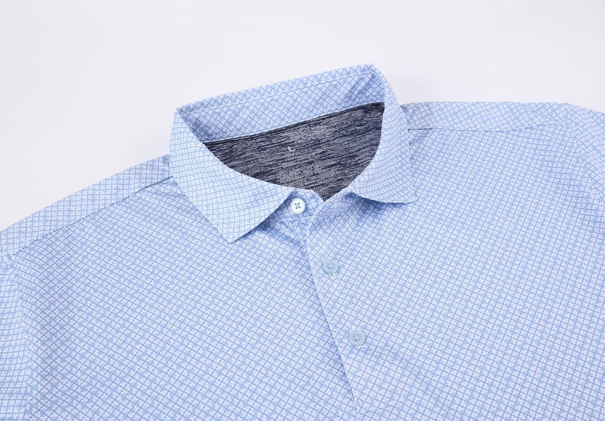 Alex Vando Mens Golf Shirt Moisture Wicking Classic Print Golf Shirts for Men