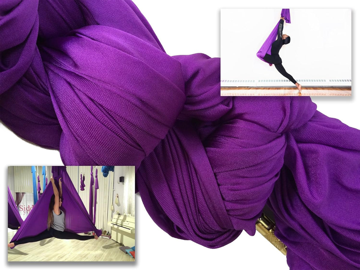 F.Life Aerial Silk Yoga Hammock & Swing for yoga Inversion,Strength training,starter hardware kit
