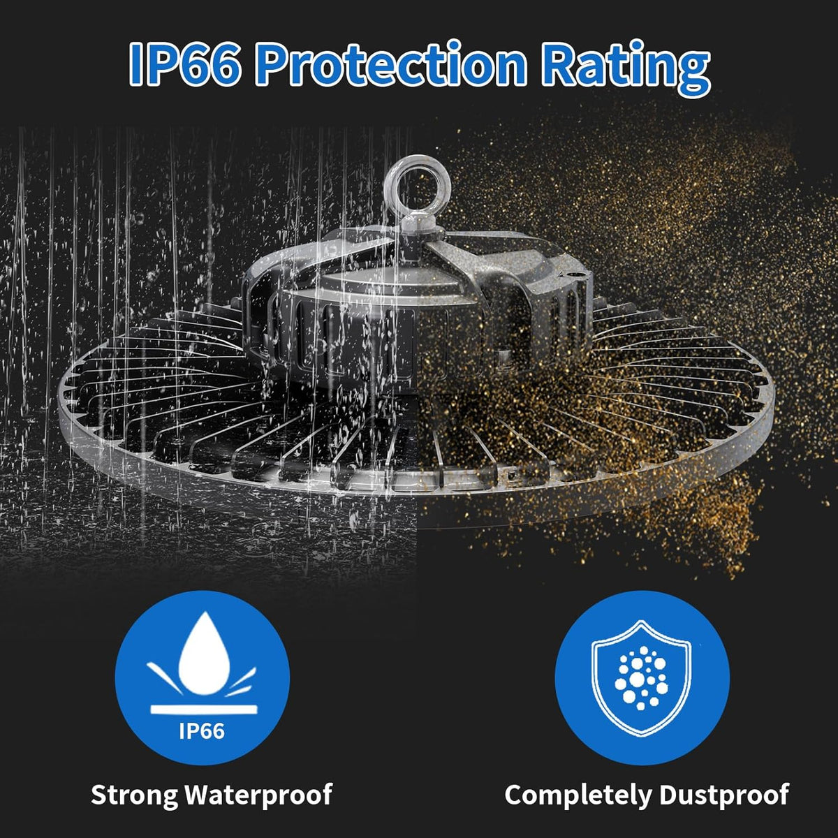 6 Pack UFO LED High Bay Light 200W, 29000 LM, 5000K with 5ft Power Cord, US Plug, Bright LED Shop Light for Basement Commercial Factory Garage Lighting, IP66 Waterproof, AC110-277V, ETL Listded