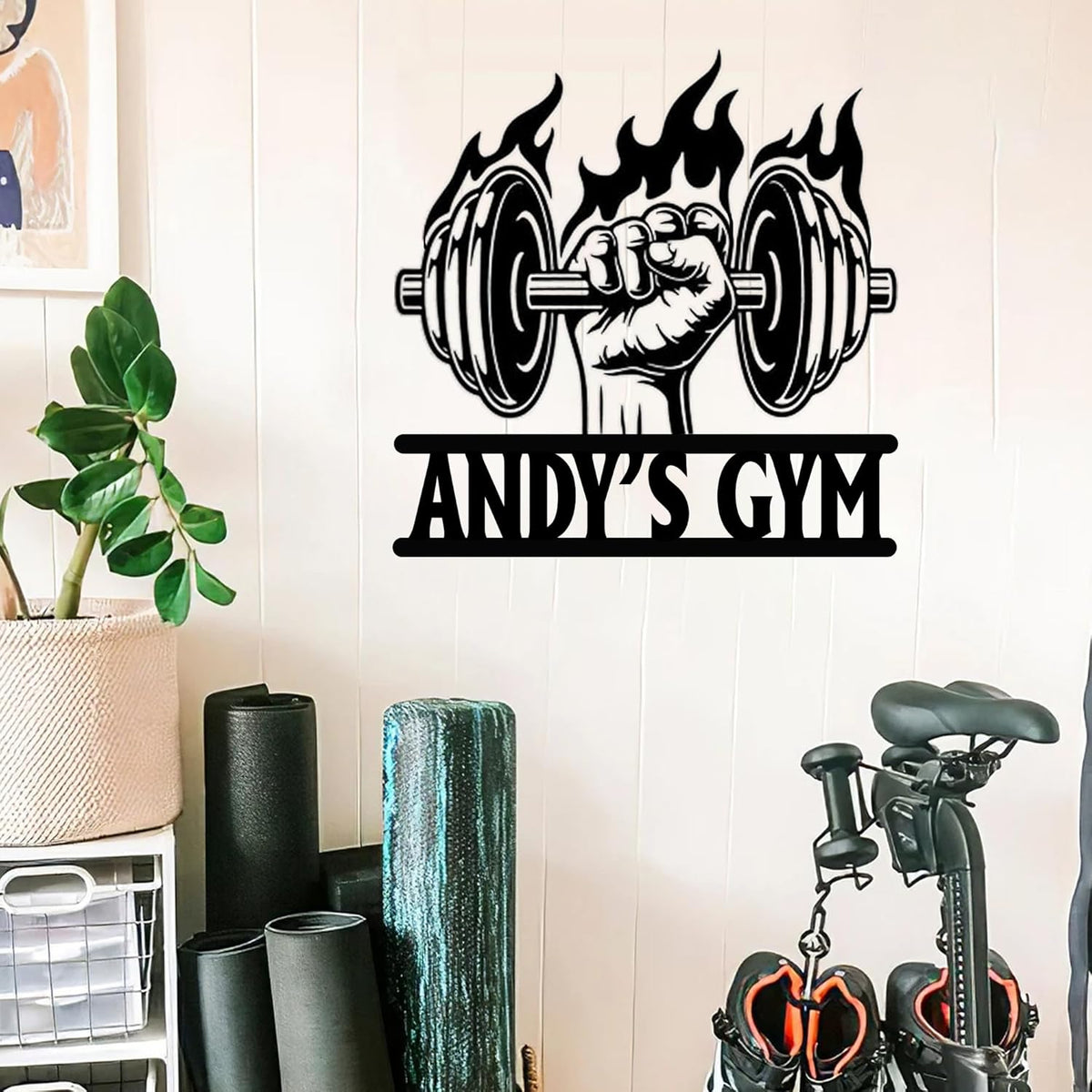 Luxury Personalized Gym Metal Sign, Custom Home Gym Sign, Home Gym Decorations, Gifts for Fitness Lovers, Workout Room Decor, Gym Signs for Home Gym, Christmas Gifts 2