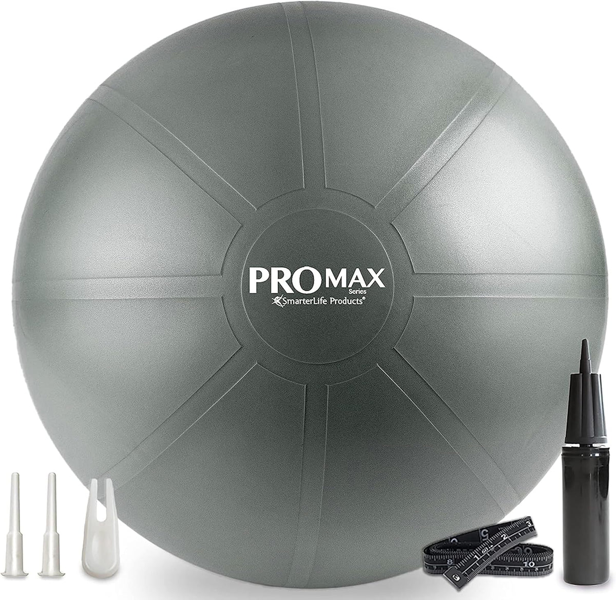 SmarterLife PRO MAX Workout Exercise Ball for Fitness, Yoga, Balance, Stability, or Birth Ball for Pregnancy and Labor, Great as Yoga Ball Chair for Office or Home Gym Equipment