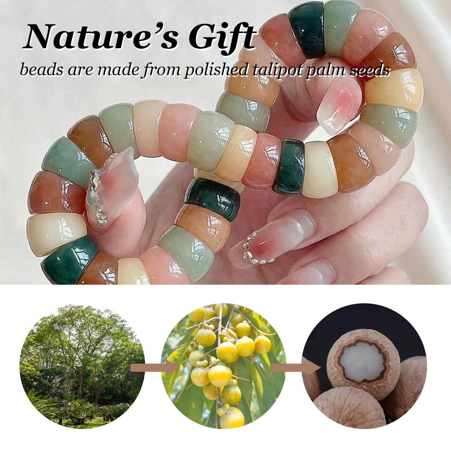 Embtrem Fidget Bracelet Bodhi Seed Bracelets Anxiety Fidget Bracelets Protection Healing Stretch Alleviate Anxiety Stress Protection Healing Bodhi Jewelry Gifts for Women Men