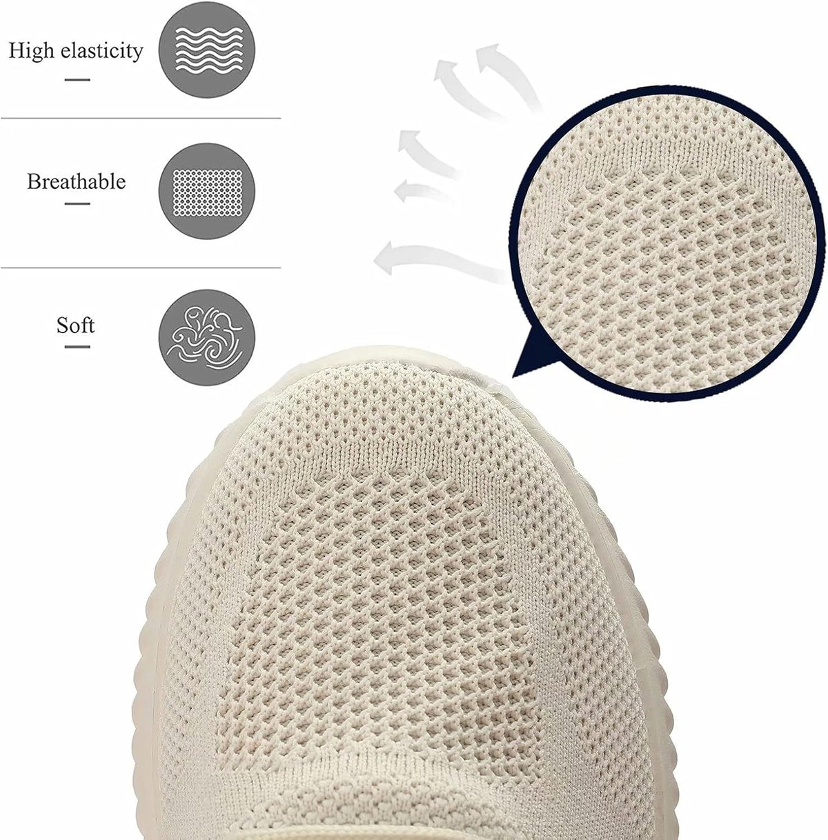 Mens Slip On Running Shoes Athletic Walking Trainers Lightweight Breathable Mesh Tennis Sneakers