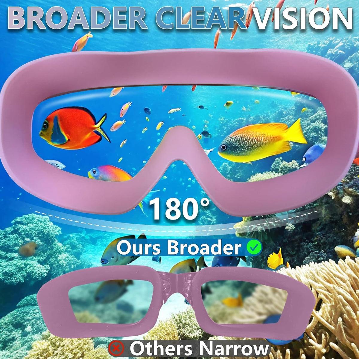 Adult Swimming Goggles for Women Men,No Leak No Fog Wide View, Sunglass Goggle with Earplugs and Nose Clip