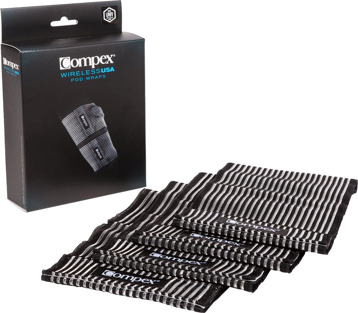 Compex Electrode Wraps - Hold Electrodes in Place During Physical Activity - for Edge, Performance, Sport Elite, Wireless Muscle Stimulators (4 Wraps)