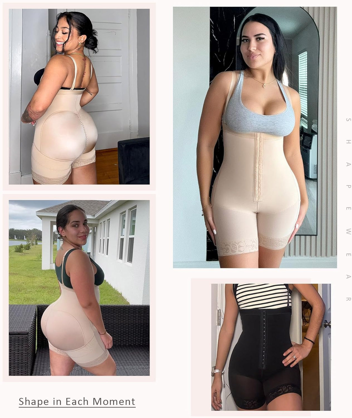 FeelinGirl Faja Body Shaper Tummy Control Shapewear for Women Butt Lifter Post Surgery Fajas Postparto Para Mujer
