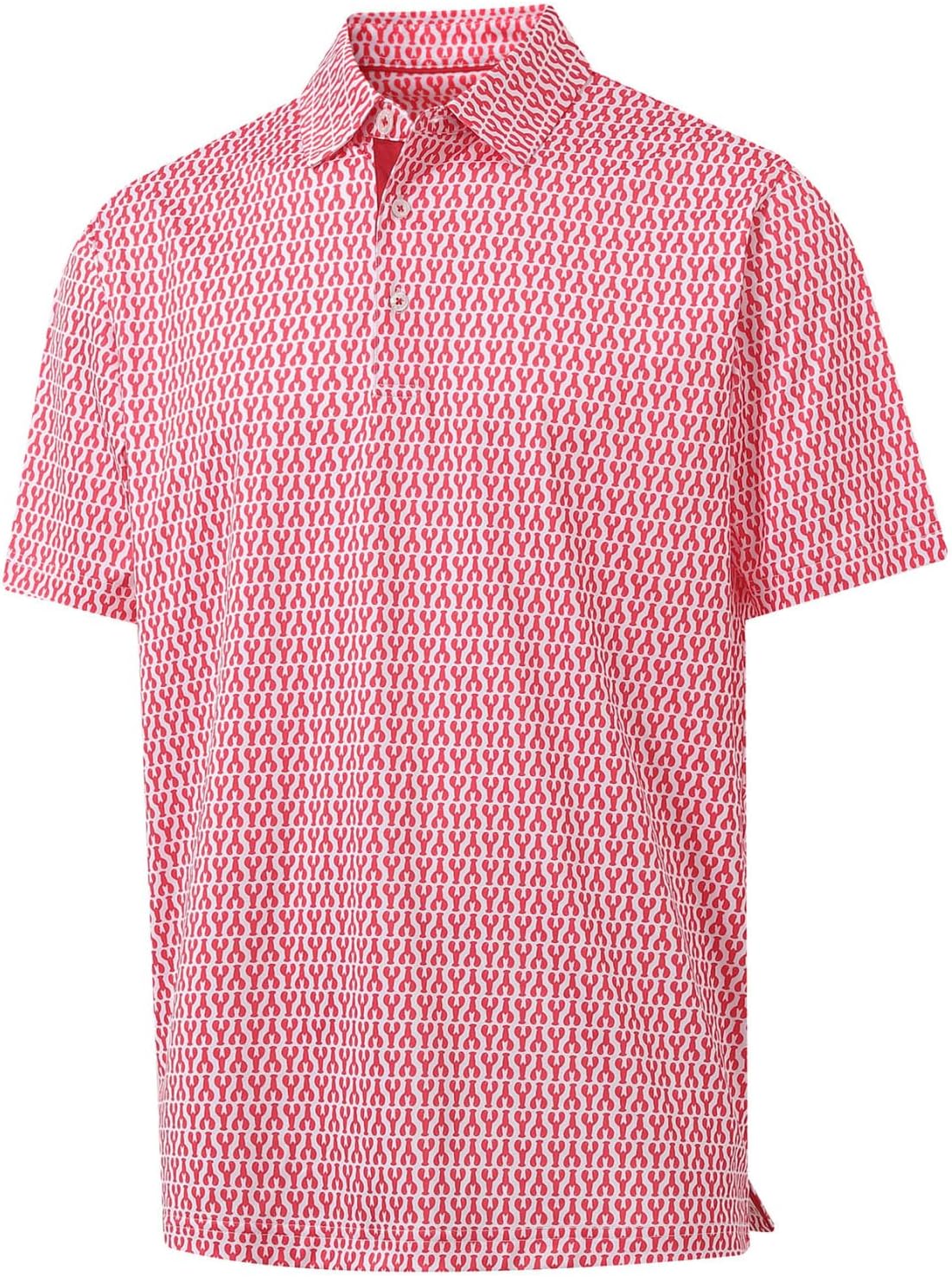 Men's Golf Polo Shirts Short Sleeve Striped Performance Moisture Wicking Dry Fit Golf Shirts for Men